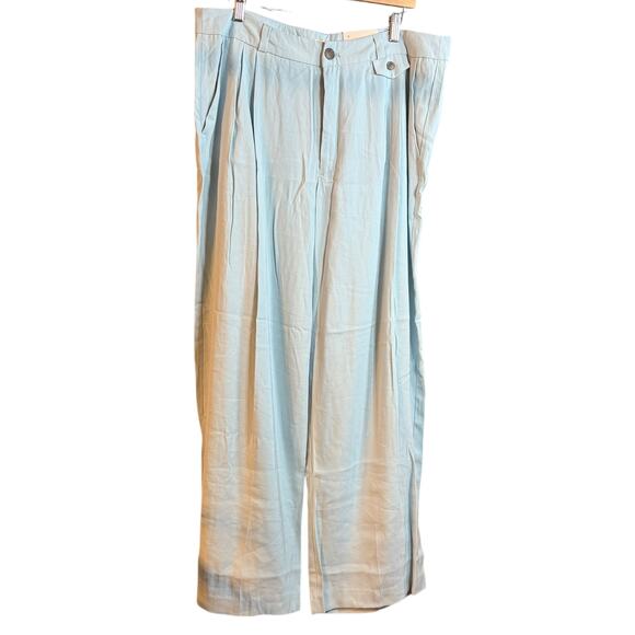 NWT A New Day light baby blue wide leg high rise pants - Women's 16 - Picture 2 of 6